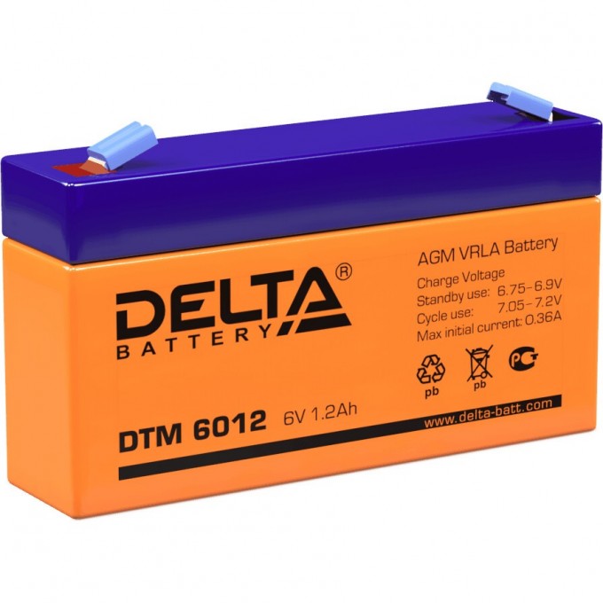 Аккумуляторная батарея DELTA 6V / 1.2Ah DTM 6012