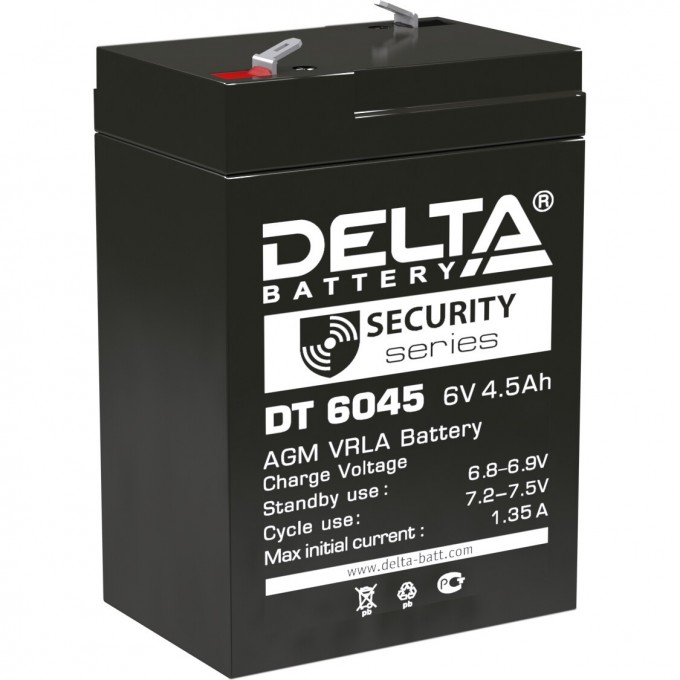 Аккумуляторная батарея DELTA 6V / 4.5Ah DT 6045