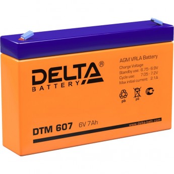 Аккумуляторная батарея DELTA DTM 607 6V / 7Ah Аккумуляторная батарея DELTA DTM 607 6V / 7Ah