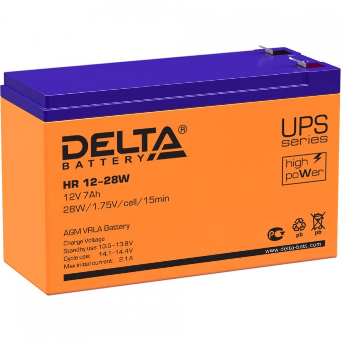 Аккумуляторная батарея DELTA BATTERY (12 В/ 7 Ач) HR 12-28 W