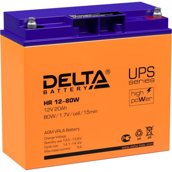 Аккумуляторная батарея DELTA BATTERY HR 12-80 W